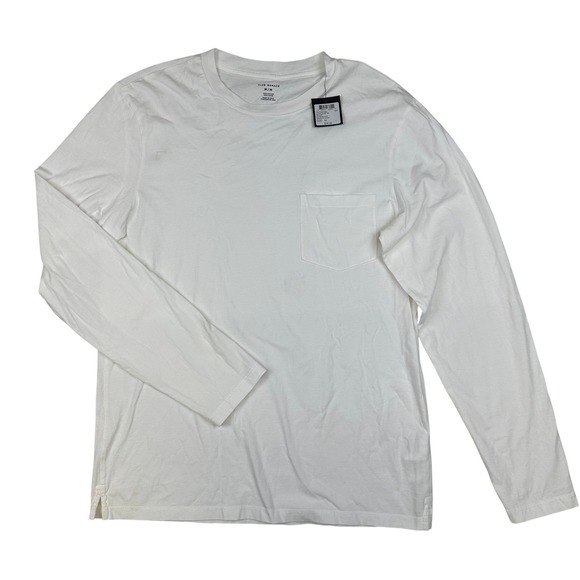 Club Monaco Other - Club‎ Monaco Men's M Long Sleeve Pocket T-Shirt White Cotton